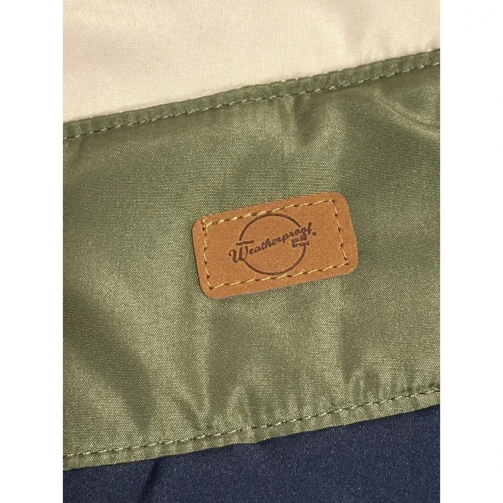 Weatherproof Vintage Boys Colorblock Puffer Vest Navy Green Cream Size 5